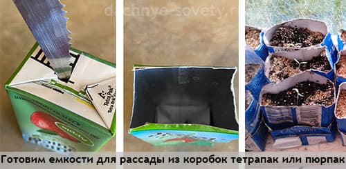 Стаканчики для рассады из коробок
